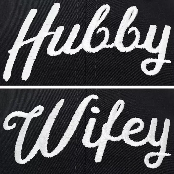 DALIX Wifey Hubby Couples Dad Hats Baseball Caps Married Gift Set of 2