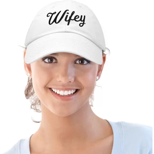DALIX Wifey Hubby Couples Dad Hats Baseball Caps Married Gift Set of 2