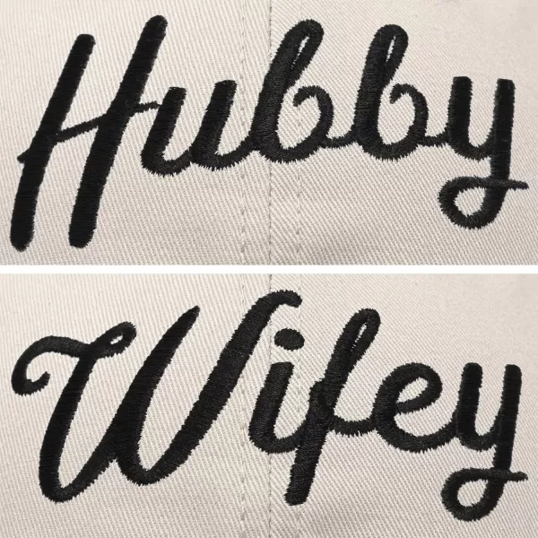 DALIX Wifey Hubby Couples Dad Hats Baseball Caps Married Gift Set of 2