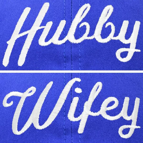 DALIX Wifey Hubby Couples Dad Hats Baseball Caps Married Gift Set of 2