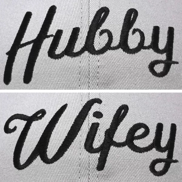 DALIX Wifey Hubby Couples Dad Hats Baseball Caps Married Gift Set of 2