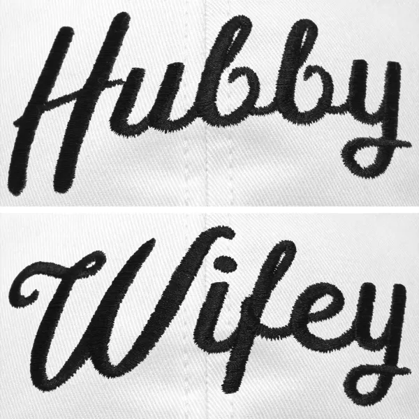 DALIX Wifey Hubby Couples Dad Hats Baseball Caps Married Gift Set of 2
