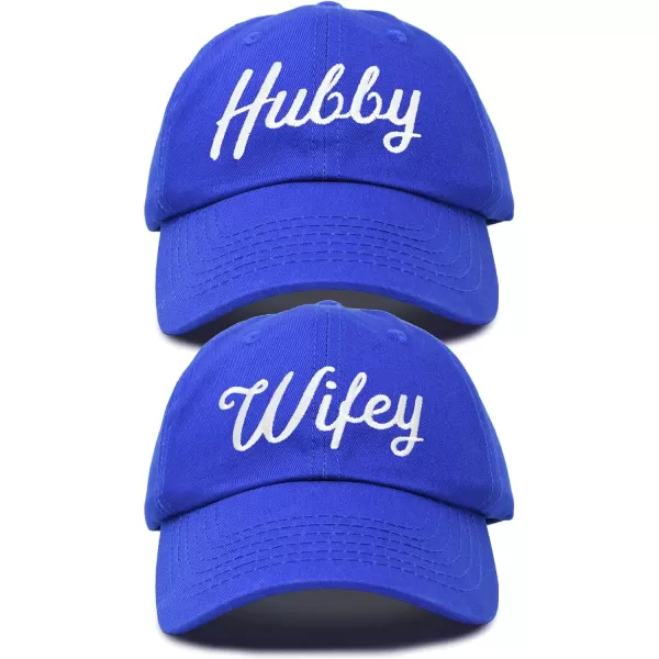DALIX Wifey Hubby Couples Dad Hats Baseball Caps Married Gift Set of 2