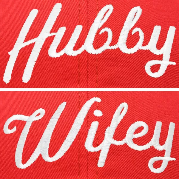 DALIX Wifey Hubby Couples Dad Hats Baseball Caps Married Gift Set of 2