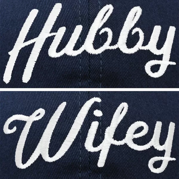 DALIX Wifey Hubby Couples Dad Hats Baseball Caps Married Gift Set of 2
