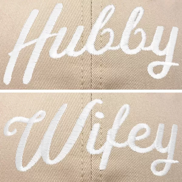 DALIX Wifey Hubby Couples Dad Hats Baseball Caps Married Gift Set of 2