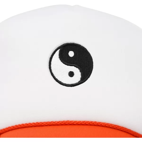 DALIX Yin and Yang Embroidered Mesh Trucker Hat