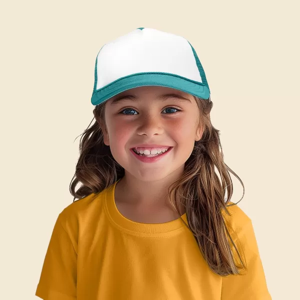 DALIX Youth Mesh Trucker Cap - Adjustable Hat 