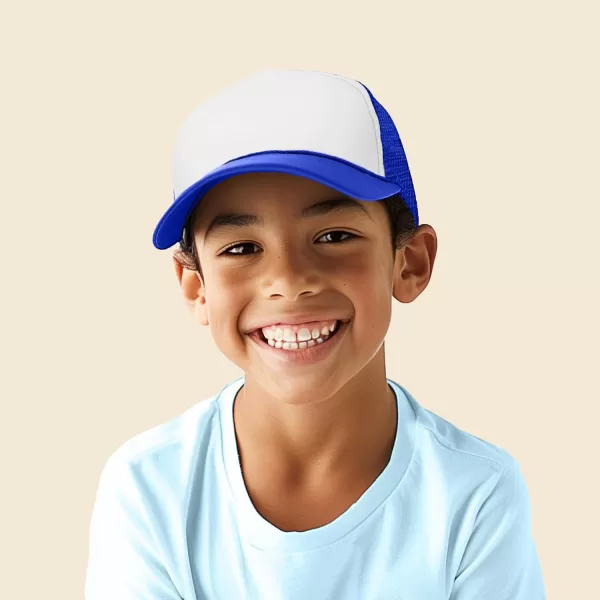 DALIX Youth Mesh Trucker Cap - Adjustable Hat 