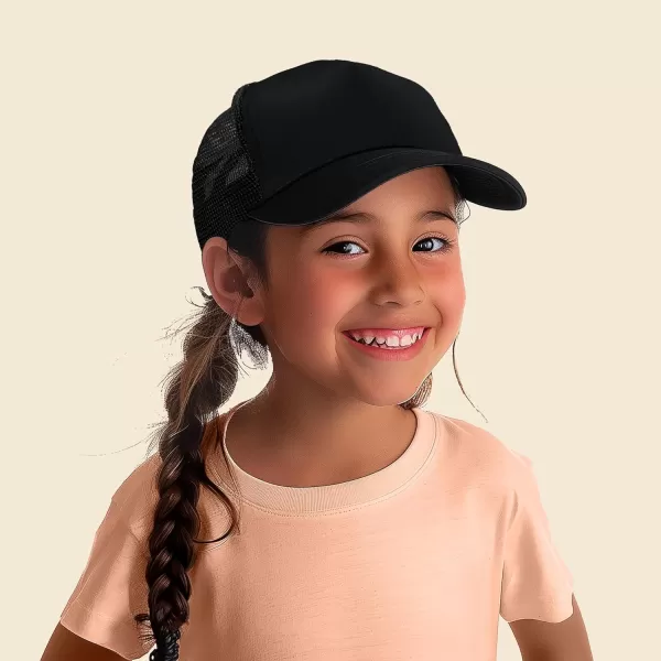 DALIX Youth Mesh Trucker Cap - Adjustable Hat 