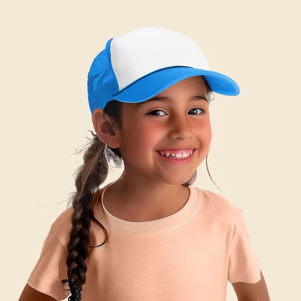 DALIX Youth Mesh Trucker Cap - Adjustable Hat 