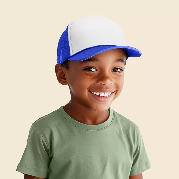 DALIX Youth Mesh Trucker Cap - Adjustable Hat 