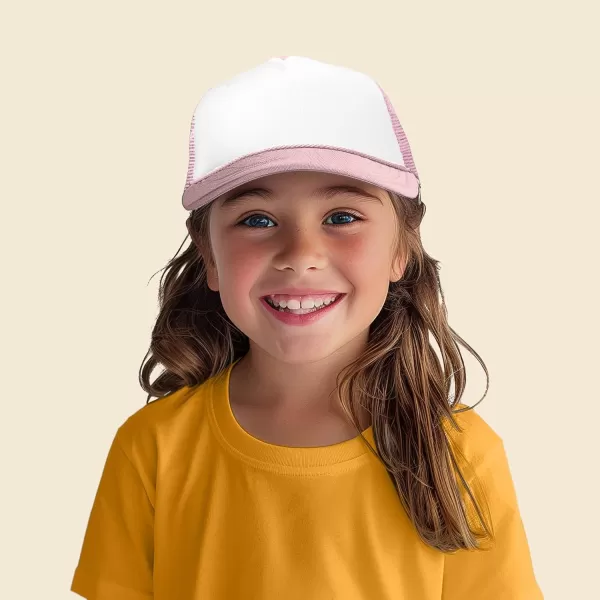 DALIX Youth Mesh Trucker Cap - Adjustable Hat 
