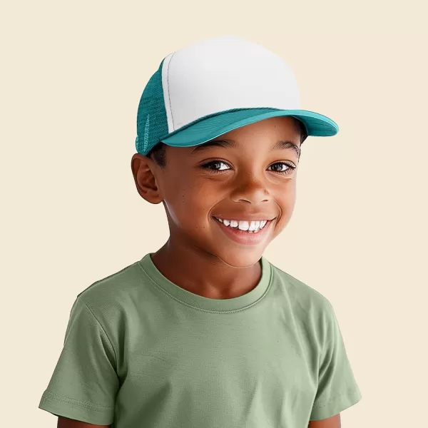 DALIX Youth Mesh Trucker Cap - Adjustable Hat 