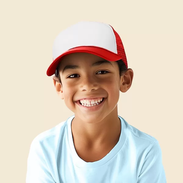 DALIX Youth Mesh Trucker Cap - Adjustable Hat 