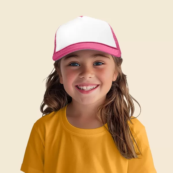 DALIX Youth Mesh Trucker Cap - Adjustable Hat 