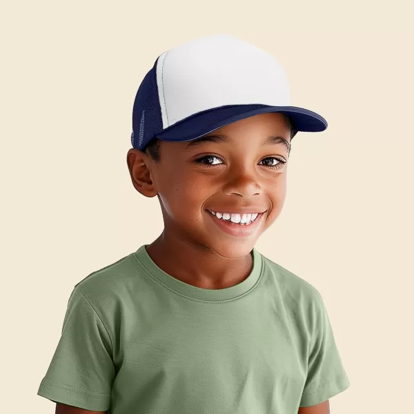 DALIX Youth Mesh Trucker Cap - Adjustable Hat 
