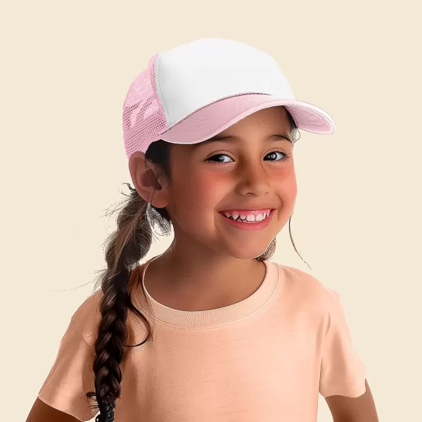 DALIX Youth Mesh Trucker Cap - Adjustable Hat 