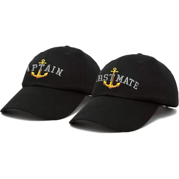 Matching Captain and First Mate Hat Set Embroidered Ball Cap