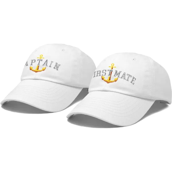 Matching Captain and First Mate Hat Set Embroidered Ball Cap