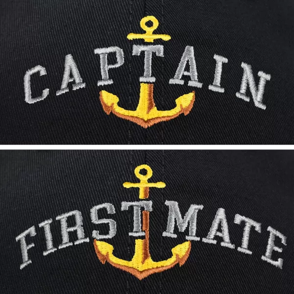 Matching Captain and First Mate Hat Set Embroidered Ball Cap