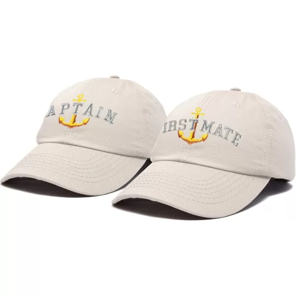 Matching Captain and First Mate Hat Set Embroidered Ball Cap
