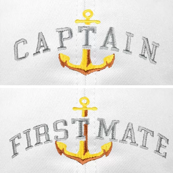 Matching Captain and First Mate Hat Set Embroidered Ball Cap