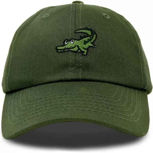 DALIX Alligator Cap Embroidered Mens Cotton Dad Hat Baseball Hat