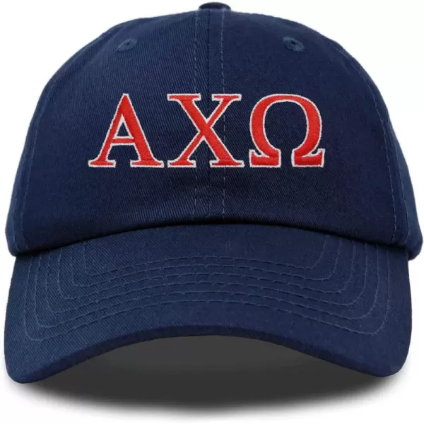 DALIX Alpha Chi Omega Greek Letters Hat Womens Embroidered Baseball Cap