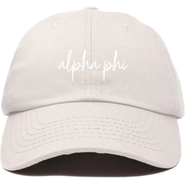 DALIX Alpha Phi Cursive Hat Womens Embroidered Baseball Cap