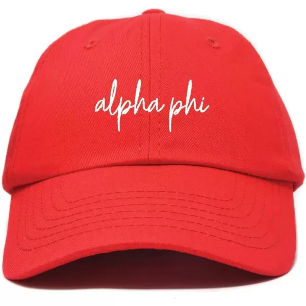 DALIX Alpha Phi Cursive Hat Womens Embroidered Baseball Cap