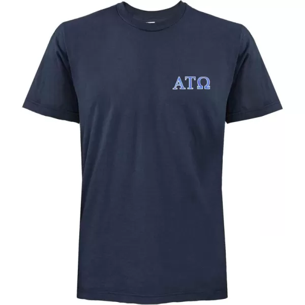 DALIX Alpha Tau Omega Greek Letters T-Shirt Men's Embroidered Fraternity Shirt