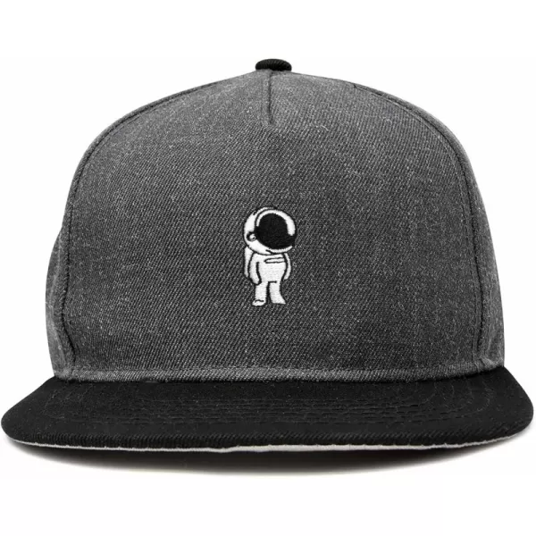 DALIX Astronaut Spaceman Embroidered Snapback Flat Billed Hat