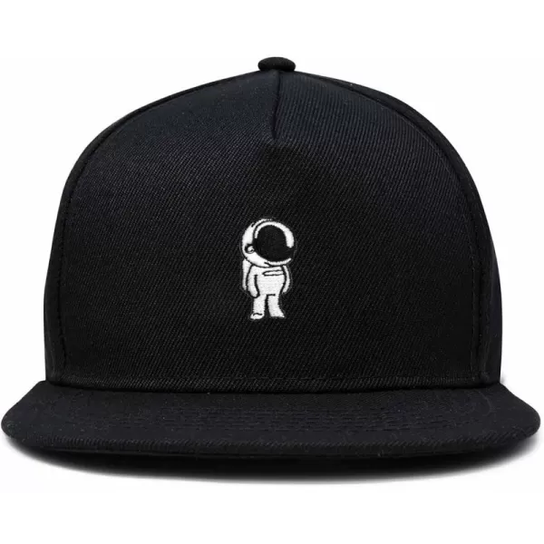 DALIX Astronaut Spaceman Embroidered Snapback Flat Billed Hat