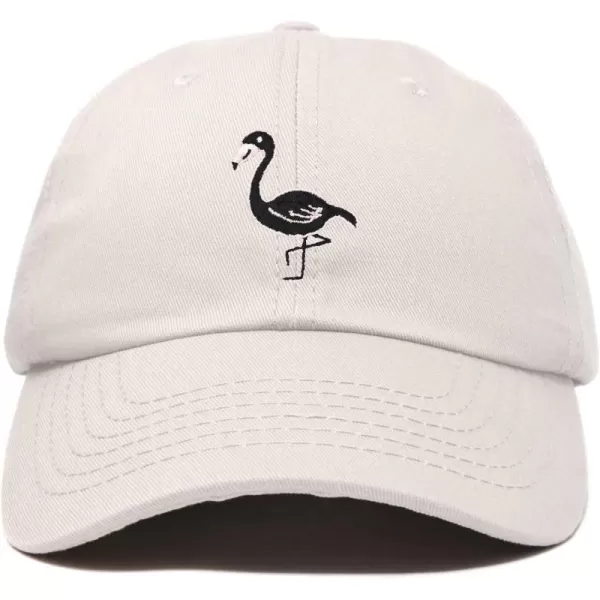 DALIX Black Flamingo Womens Dad Hat Baseball Cap Embroidered