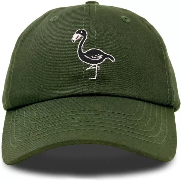 DALIX Black Flamingo Womens Dad Hat Baseball Cap Embroidered