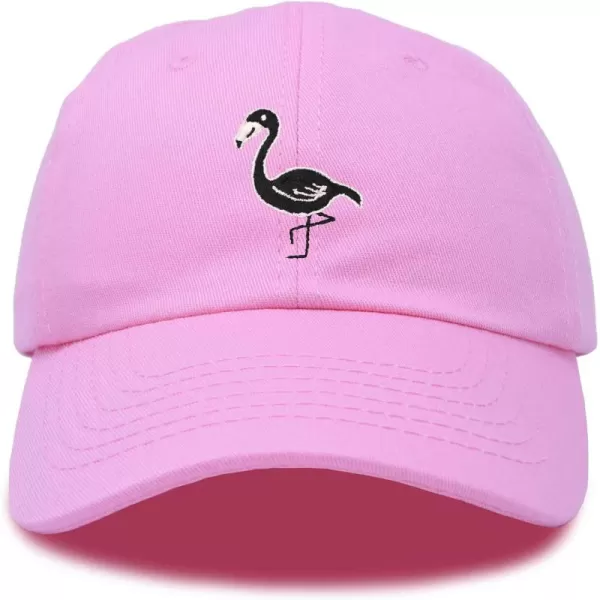 DALIX Black Flamingo Womens Dad Hat Baseball Cap Embroidered