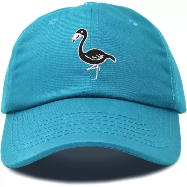 DALIX Black Flamingo Womens Dad Hat Baseball Cap Embroidered