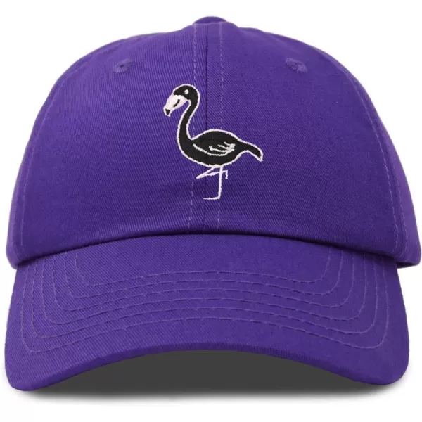 DALIX Black Flamingo Womens Dad Hat Baseball Cap Embroidered