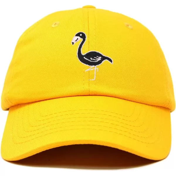 DALIX Black Flamingo Womens Dad Hat Baseball Cap Embroidered
