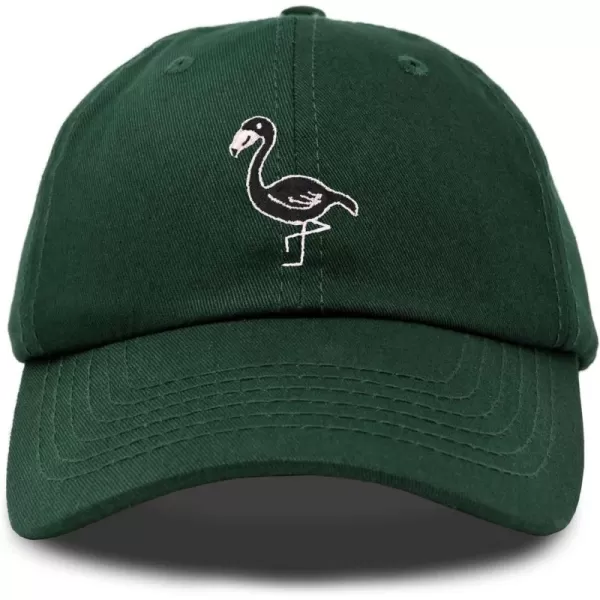 DALIX Black Flamingo Womens Dad Hat Baseball Cap Embroidered