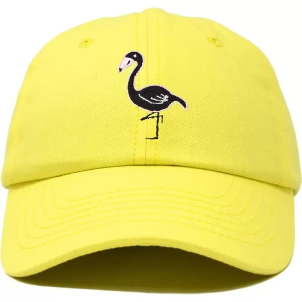 DALIX Black Flamingo Womens Dad Hat Baseball Cap Embroidered