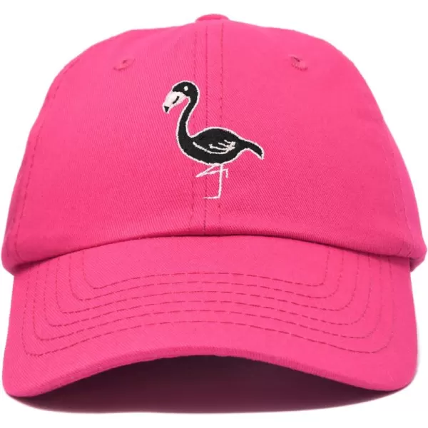 DALIX Black Flamingo Womens Dad Hat Baseball Cap Embroidered