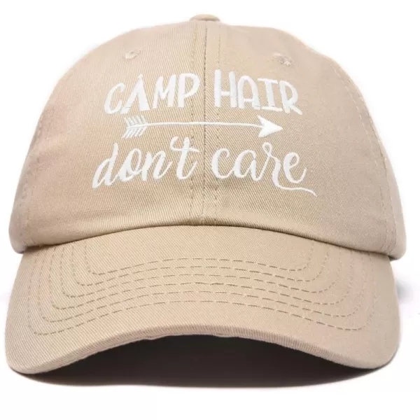 DALIX Camp Hair Don't Care Hat Dad Cap 100% Cotton Lightweight