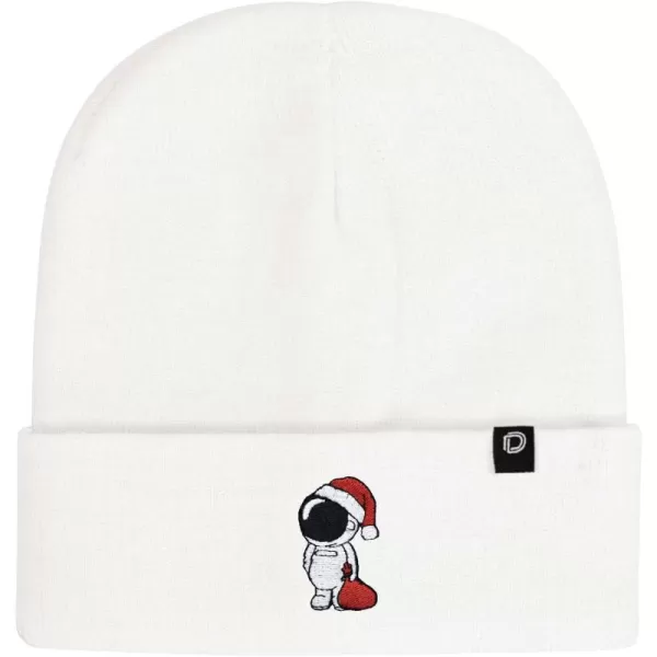 DALIX Christmas Astronaut Beanie Warm Winter Cap Embroidered Hat