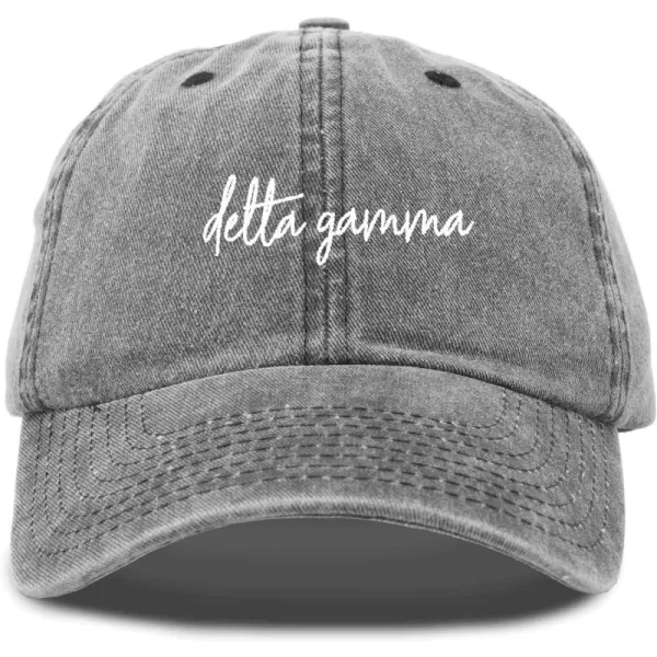DALIX Delta Gamma Cursive Fraternity Hat Womens Embroidered Cap