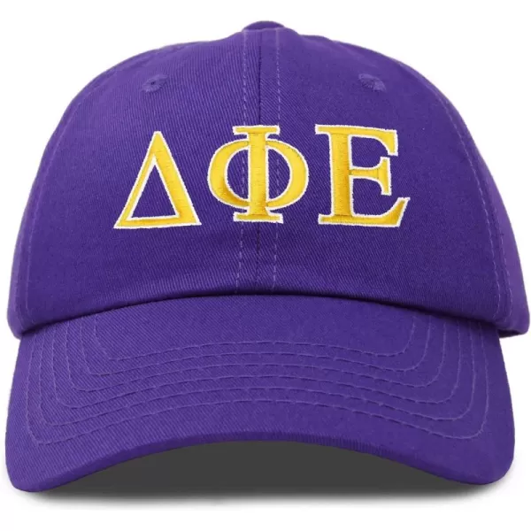 DALIX Delta Phi Epsilon Sorority Hat Womens Greek Letters Embroidered Baseball Cap