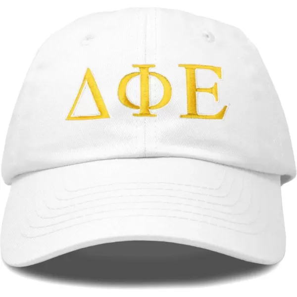 DALIX Delta Phi Epsilon Sorority Hat Womens Greek Letters Embroidered Baseball Cap