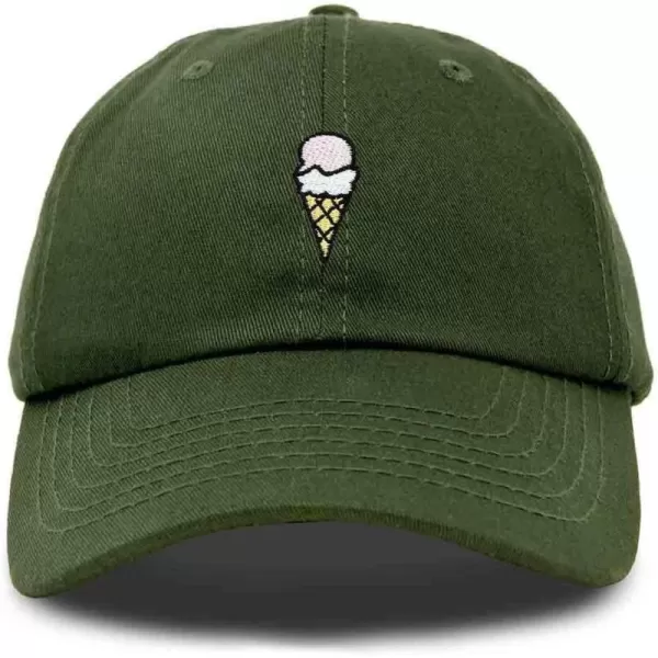 DALIX Double Scoop Embroidered Ice Cream Dad Hat Embroidered Cap Women