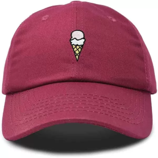 DALIX Double Scoop Embroidered Ice Cream Dad Hat Embroidered Cap Women